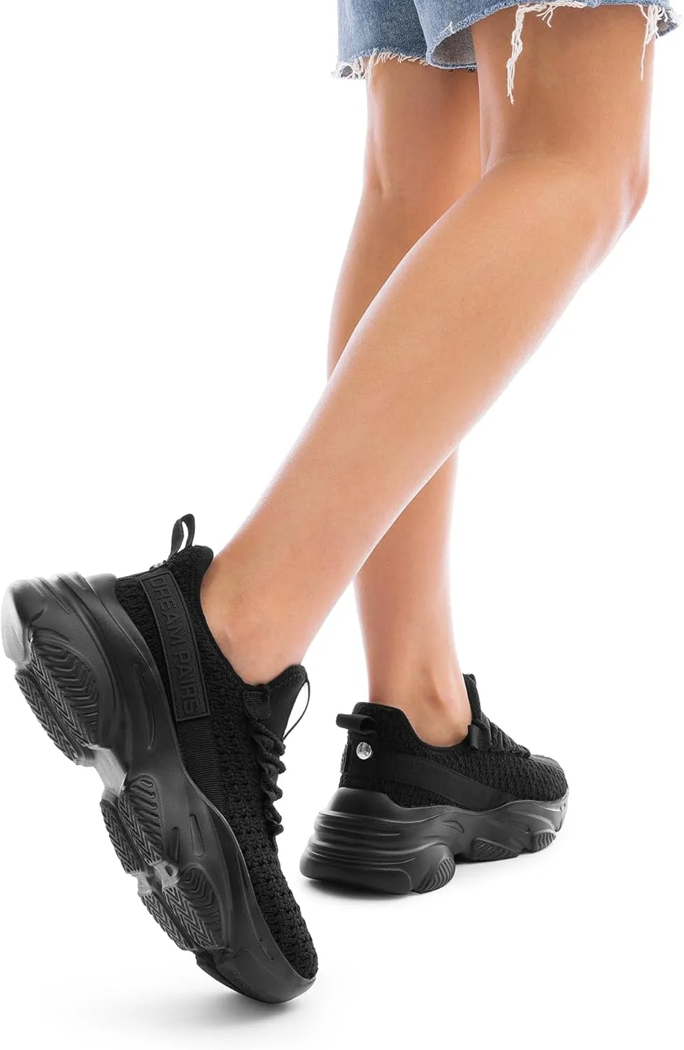 DREAM PAIRS Women's Platform Chunky Fashion Sneakers Slip on Walking Stylish Lightweight Classic Casual Sneaker