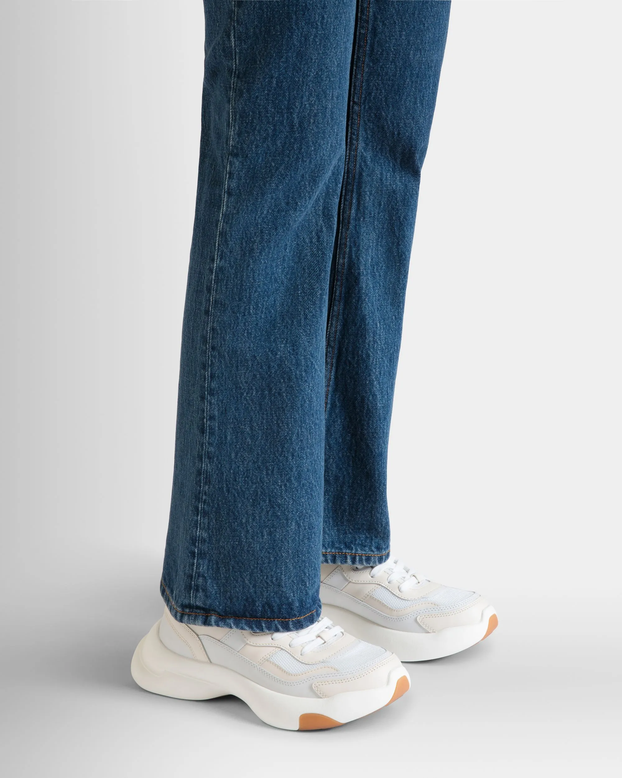 Dune Sneaker in White Leather