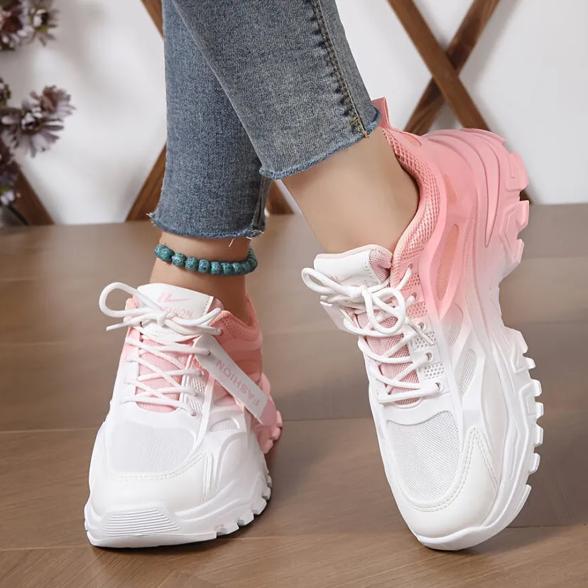 Elegante Gradient Chunky Sneaker für Damen | Für den Alltag