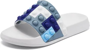 Engtoy Kid Boys Girls Slides Sandals For Kid Unisex Child Slippers Lightweight Non-slip Open Toe Comfy Shower Beach Funny Slide Sandals