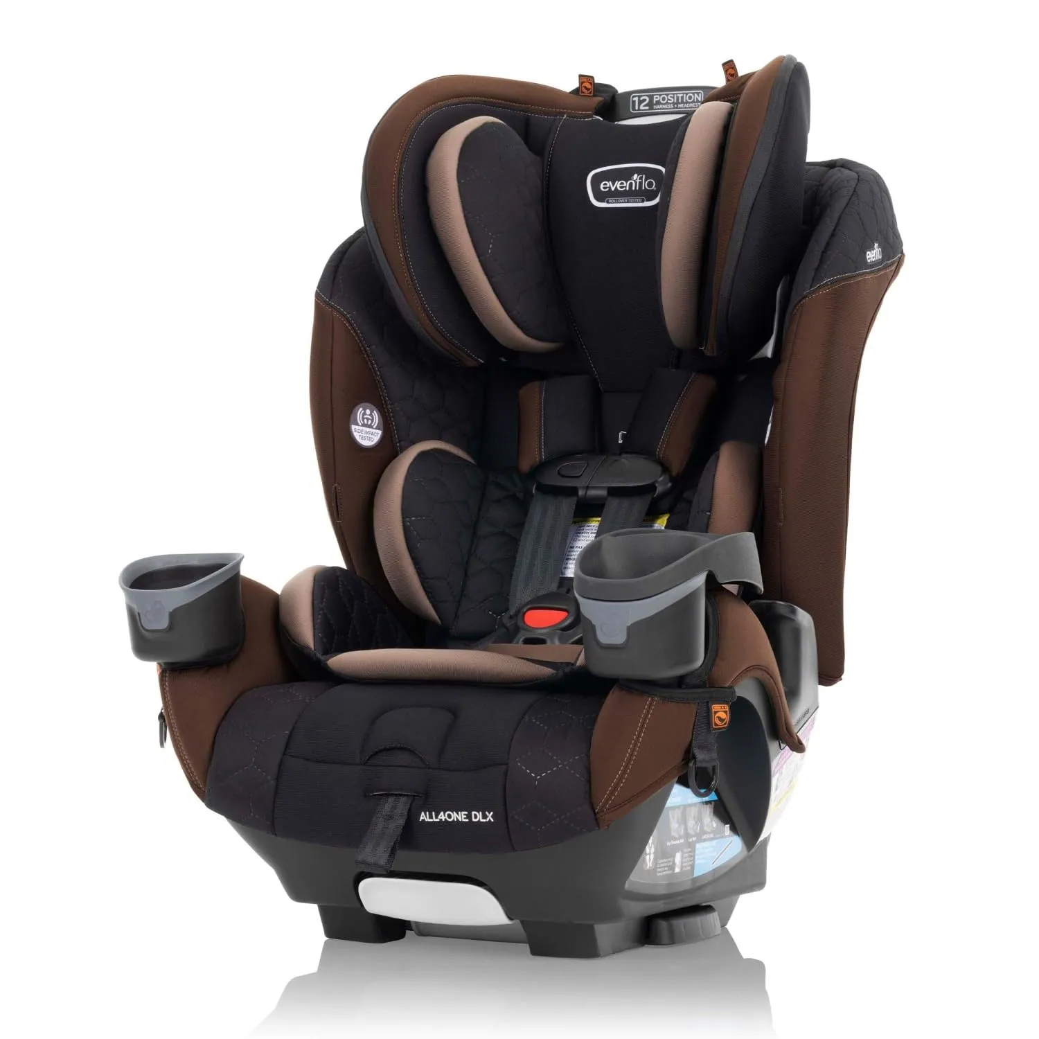 Evenflo EveryFit/All4One 3-in-1 Convertible Car Seat w/Quick Clean Cover (Belmont Brown)