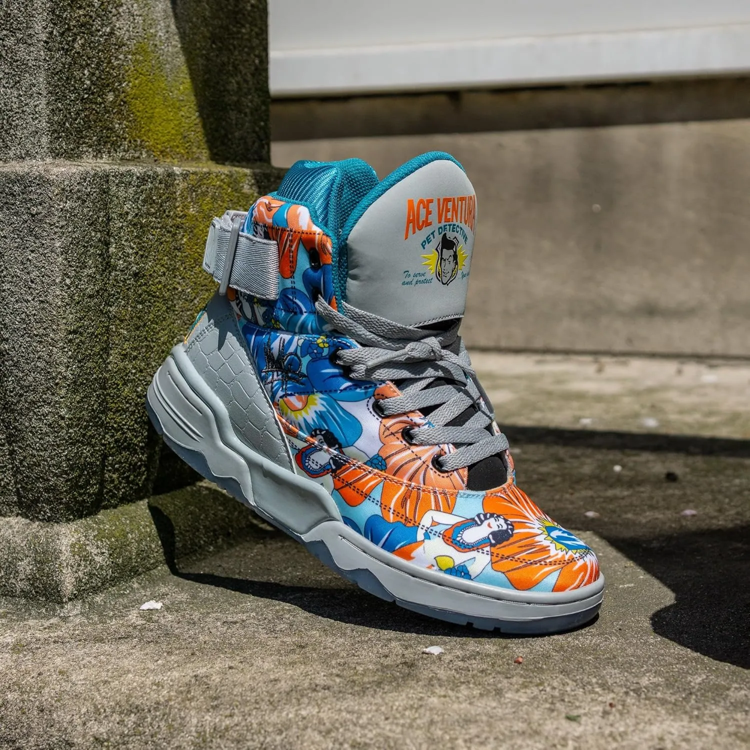 Ewing Athletics 33 Hi Ace Ventura 25th Anniversary by Mache – Vibrant Pattern, Special Edition, Retro Style, Custom Packaging