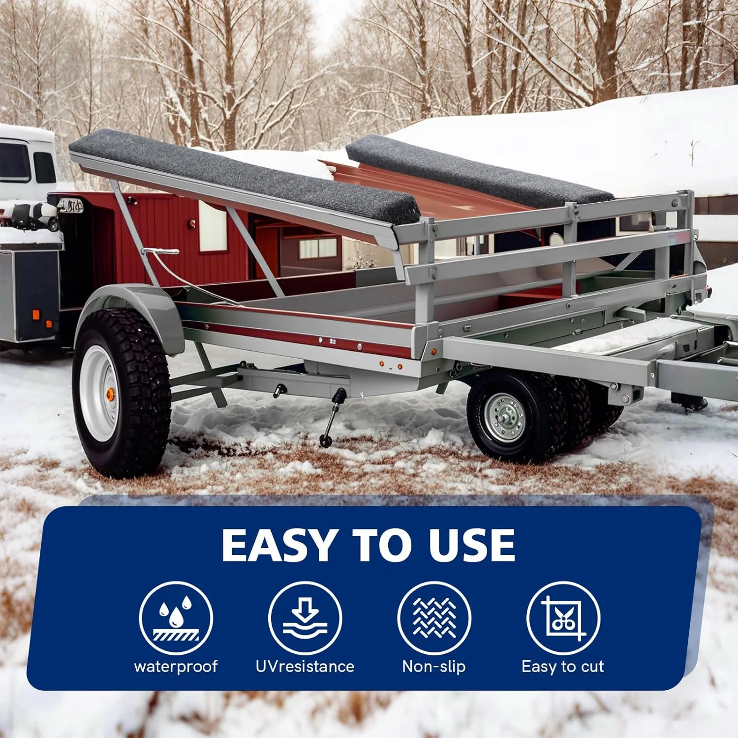 Extra Large Boat Trailer Bunk Carpet - Marine Grade Padding for Boat Trailers Jet Ski Ramps Garages Docks Bunk Board Carpet