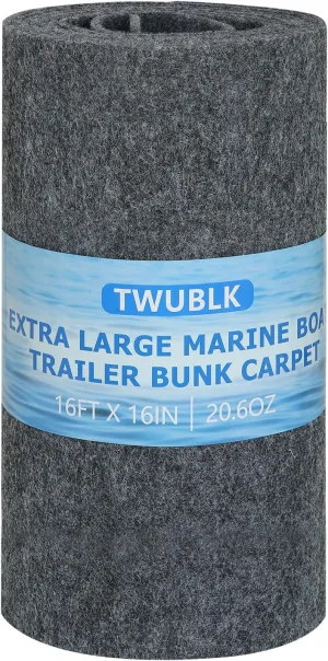 Extra Large Boat Trailer Bunk Carpet - Marine Grade Padding for Boat Trailers Jet Ski Ramps Garages Docks Bunk Board Carpet