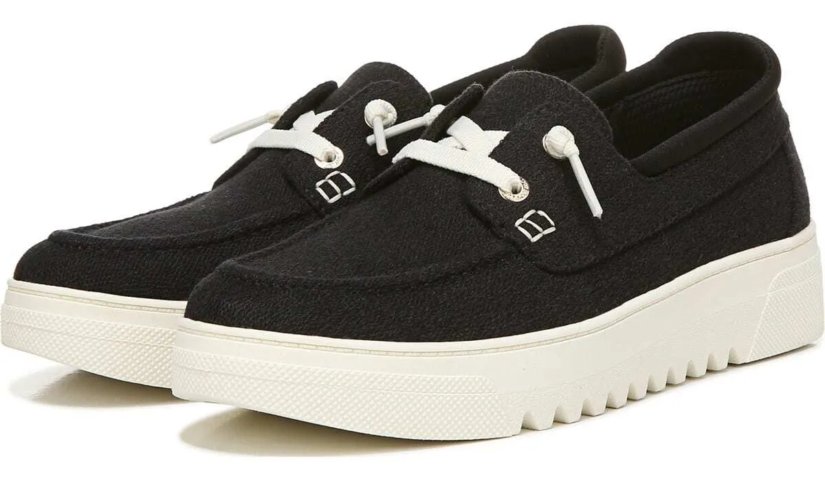 Eyelet Dr. On Get Black Ready-made Big-value deals Rounded Onboard Slip Detailed Toe Oxfords Scholl's