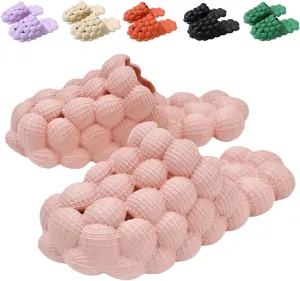 Fiedaz Women Men Funny Lychee Bubble Slides Kids Boys Girls Slides Quick-Drying Shower Slides Home Non-Slip Slippers Soft Bathroom Slides