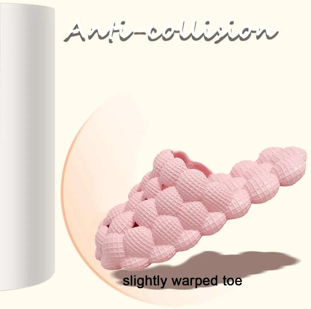 Fiedaz Women Men Funny Lychee Bubble Slides Kids Boys Girls Slides Quick-Drying Shower Slides Home Non-Slip Slippers Soft Bathroom Slides