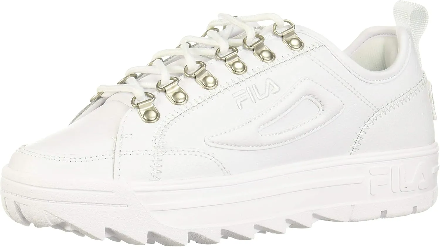 Fila womens Fila Women's Disruptor Court Sneaker, White/White/White, 8.5 US