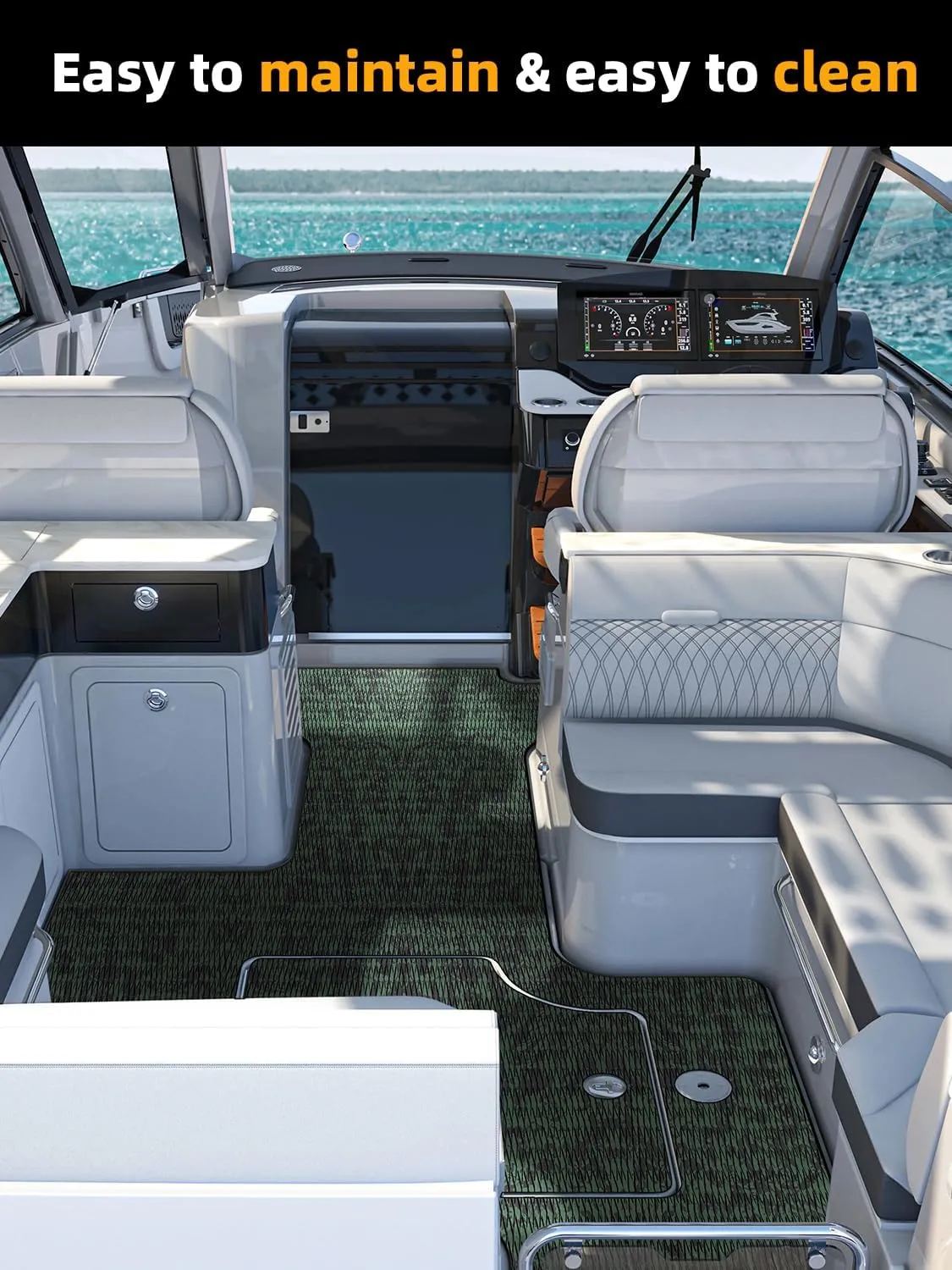 FOCEAN Boat Flooring EVA Foam Boat Decking Camo Marine Flooring Self-Adhesive Marine Mat for Motorboat RV Yacht Kayak 94.5" x 47.2"/23.6"/15.7"