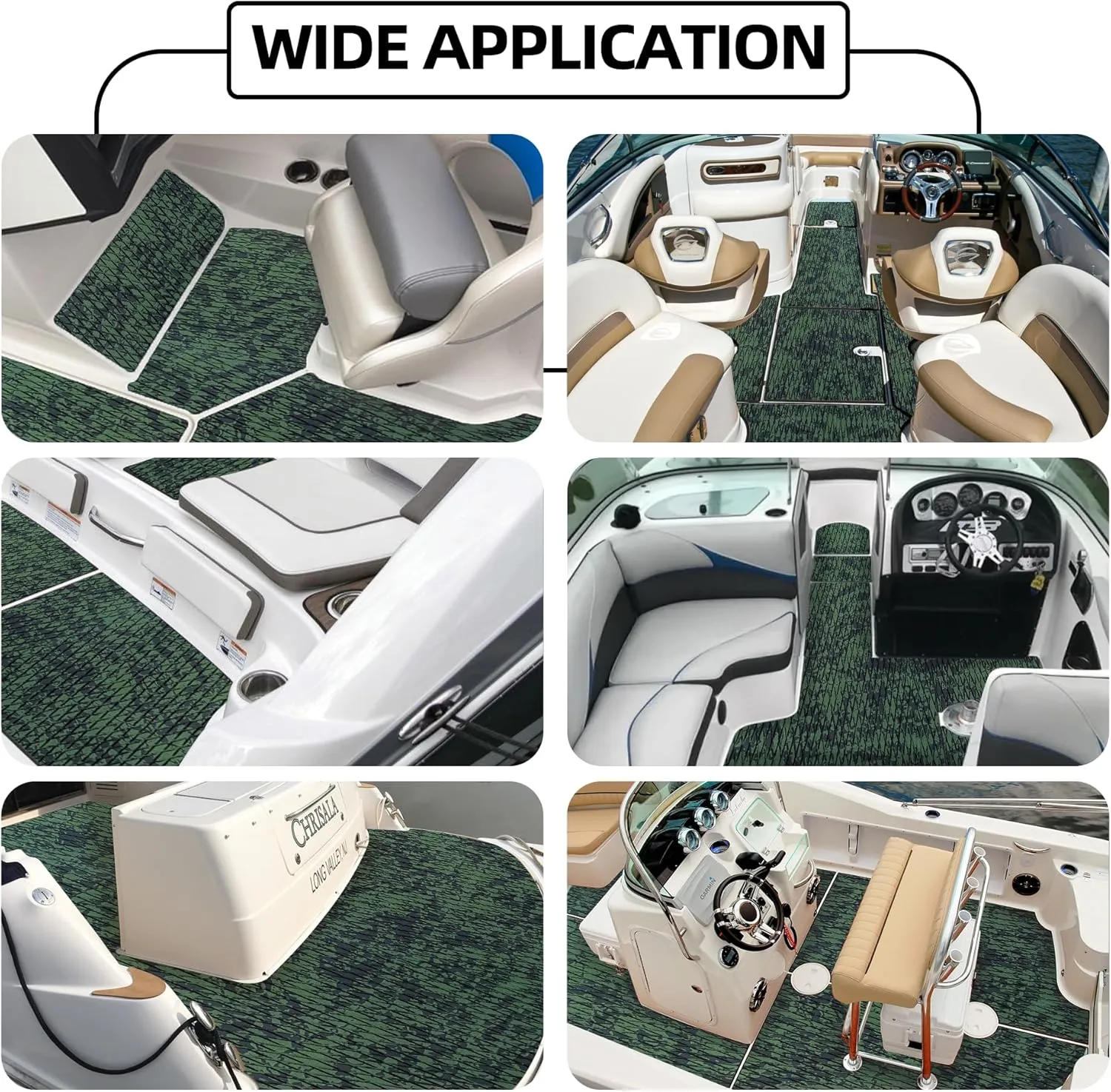 FOCEAN Boat Flooring EVA Foam Boat Decking Camo Marine Flooring Self-Adhesive Marine Mat for Motorboat RV Yacht Kayak 94.5" x 47.2"/23.6"/15.7"