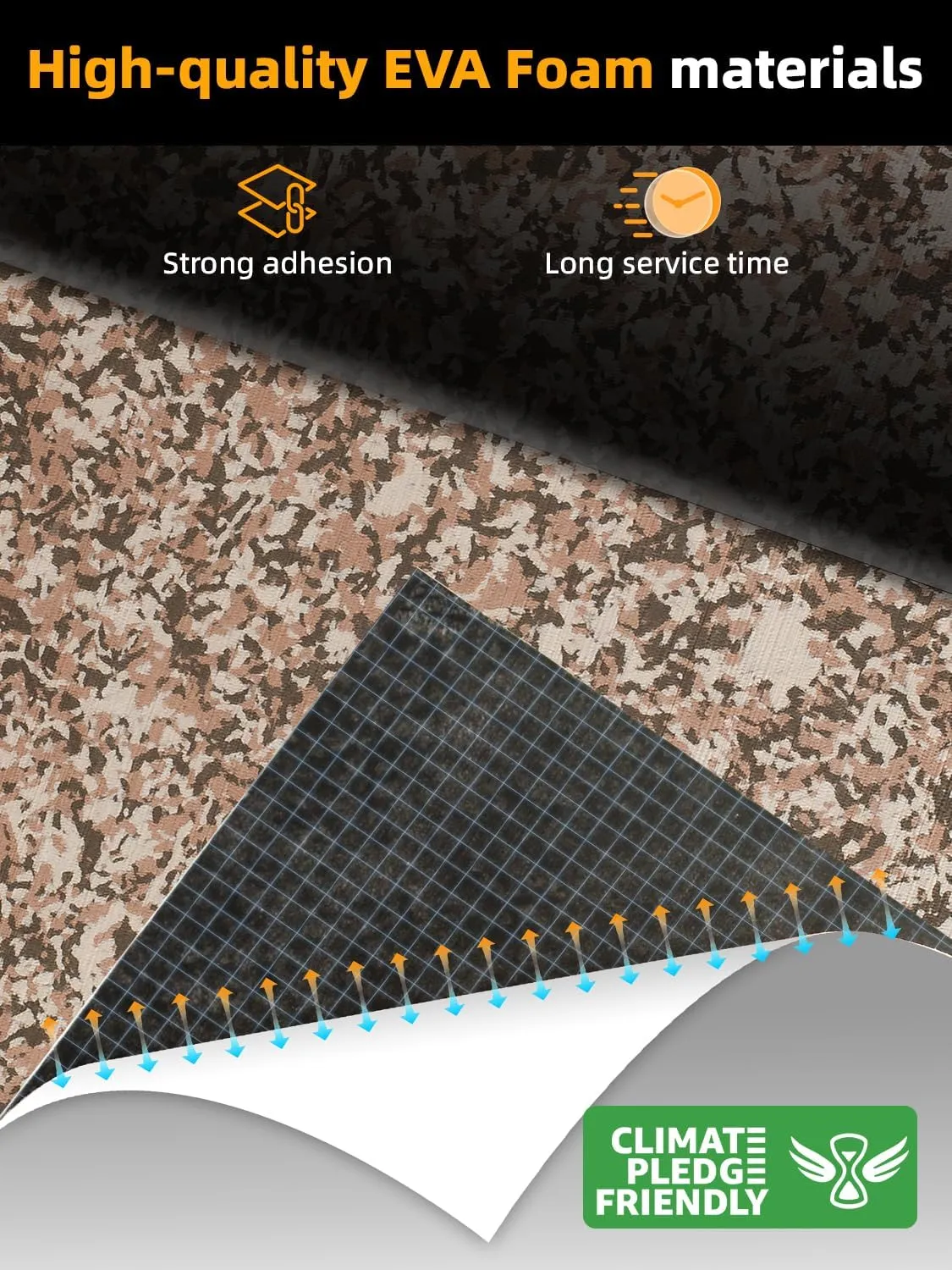 FOCEAN Boat Flooring EVA Foam Boat Decking Marine Flooring Brushed Texture Marine Mats for Boats Yacht Kayak RV 94.5" x47.2"/ 23.6"/15.7"