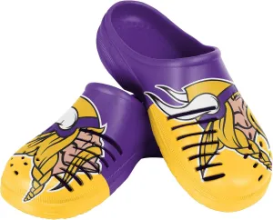 FOCO NFL Mens Big Splash Team Logo Solid Clogs Comfortable Water Slip on Shoes