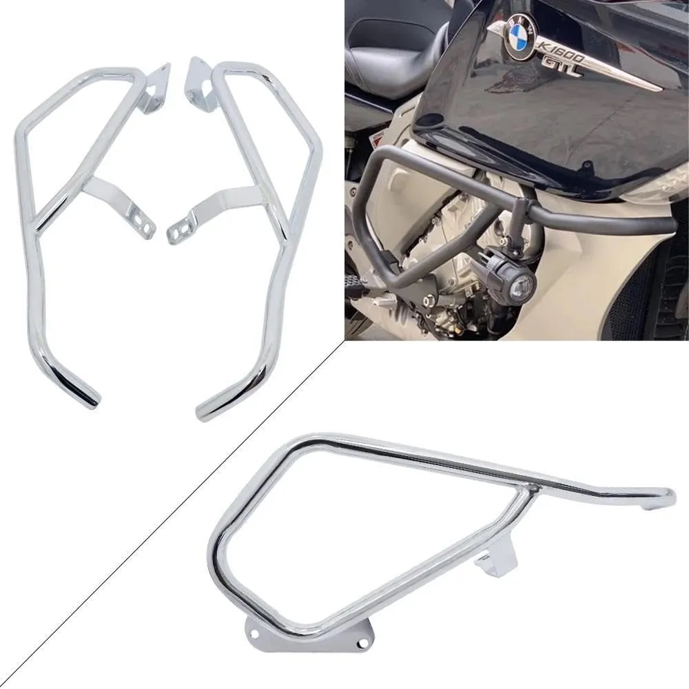 for BMW K1600GT K1600GTL 2011-2023 Motorcycle Engine Guard Crash Bar Saddlebag Side Box Bumper Stunt Cage Protection Motorcycle Accessories(Front)