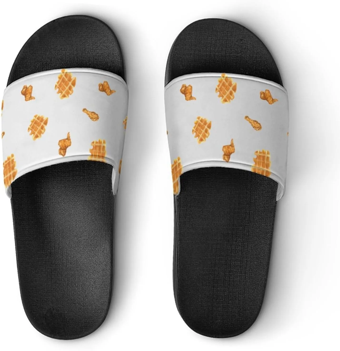Fried Chicken And Waffles Slippers for Women Rubber Slides Womens Sandal Slippers