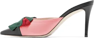 FSJ Women Graceful Stiletto High Heel Sandals Pointed Toe Mules Bow Pump Ladies Shoes US Size 4-15 M