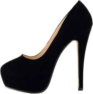 FSJ Women Sexy Round Toe Platform Pumps Stiletto High Heel Slip On Fashion Party Prom Dress Office Formal Shoes Size 4-15 US