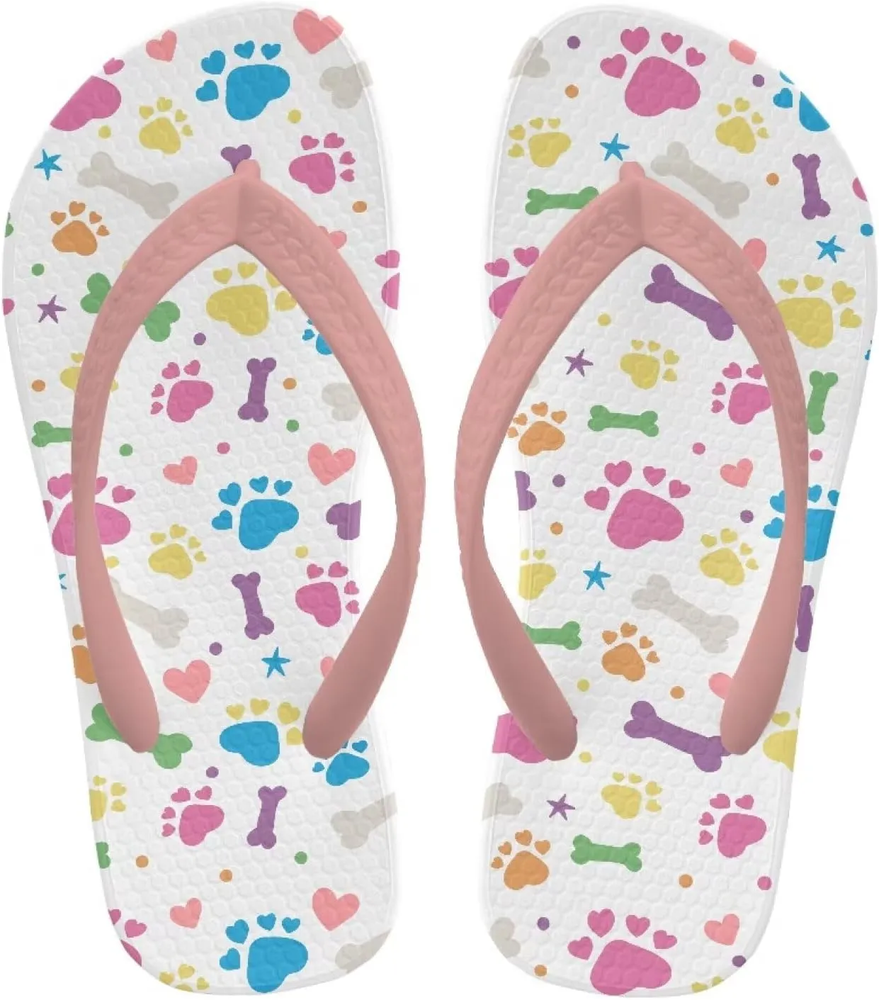 Girl's Flip Flops Kid's Non-Slip Sole Quick Drying Beach Slippers Slide Sandals Pink Straps