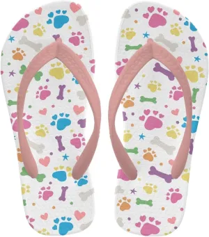 Girl's Flip Flops Kid's Non-Slip Sole Quick Drying Beach Slippers Slide Sandals Pink Straps