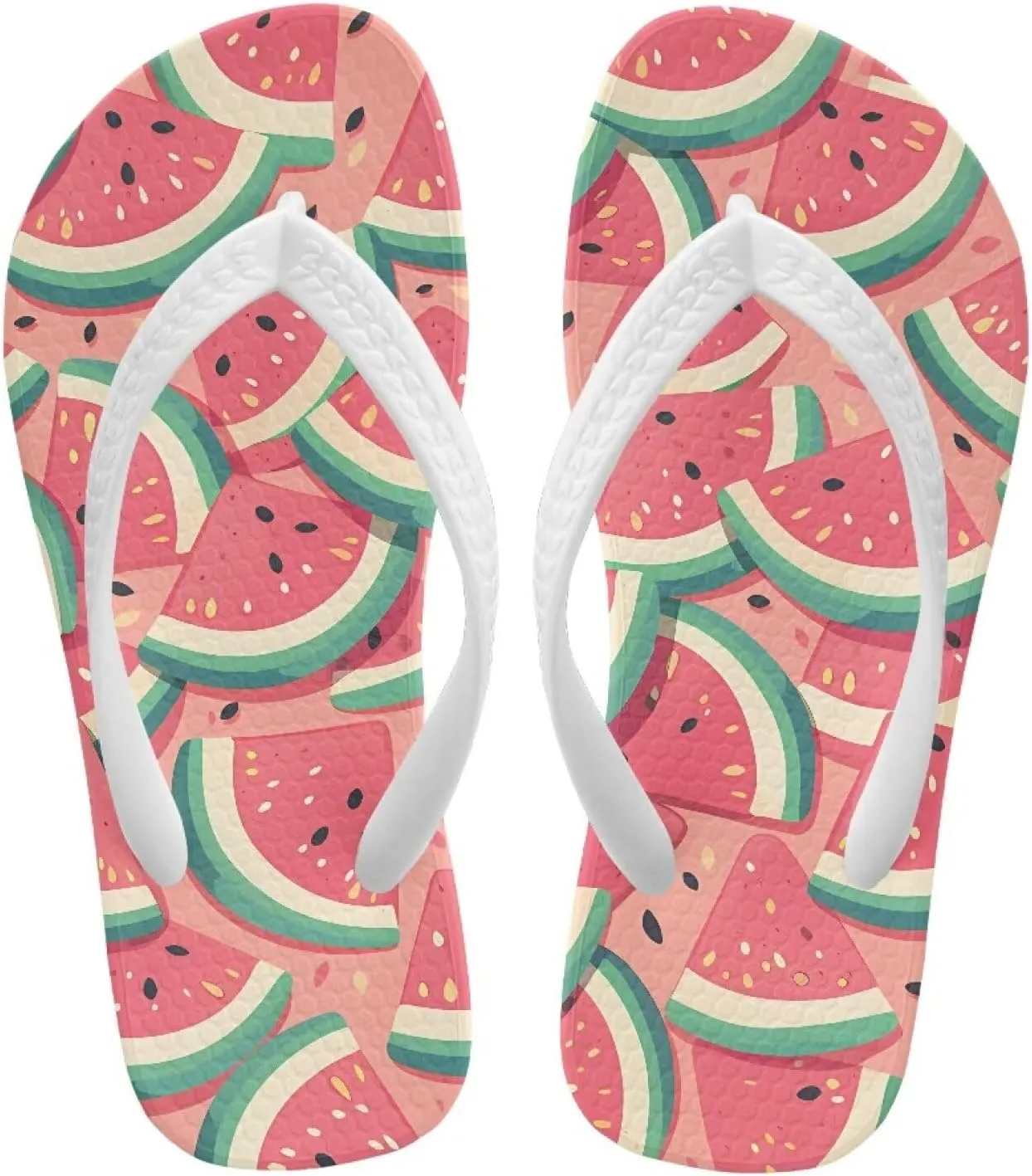 Girl's Flip Flops Kid's Non-Slip Sole Quick Drying Beach Slippers Slide Sandals White Straps