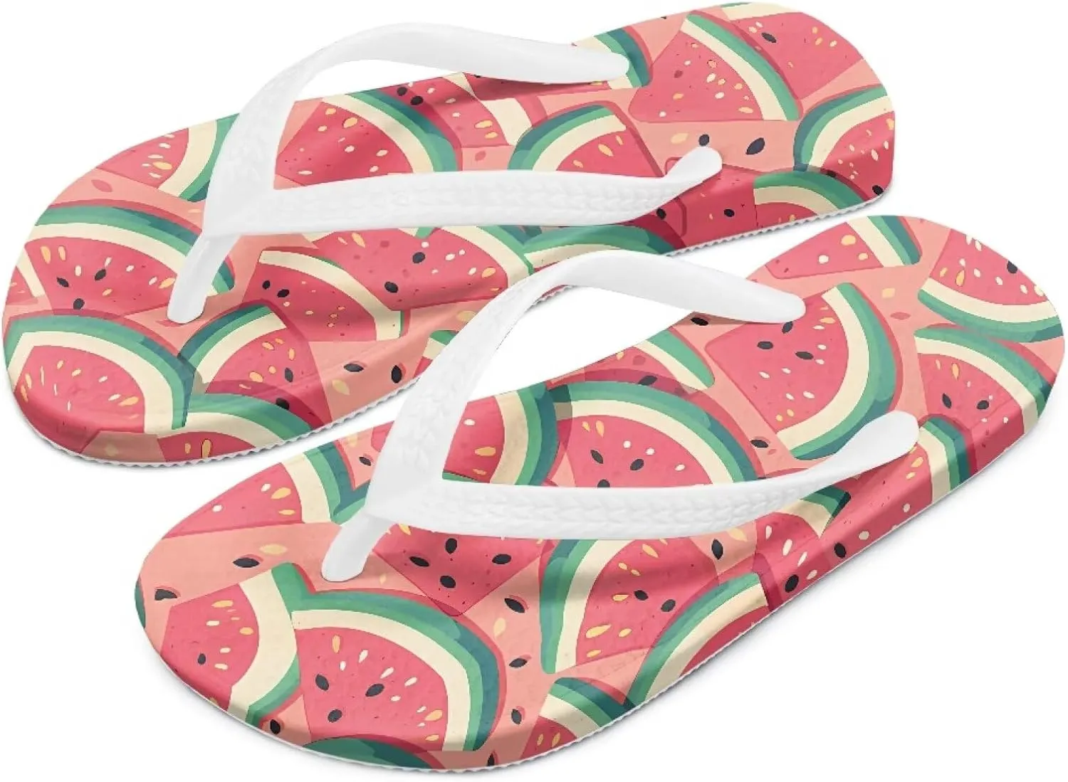Girl's Flip Flops Kid's Non-Slip Sole Quick Drying Beach Slippers Slide Sandals White Straps