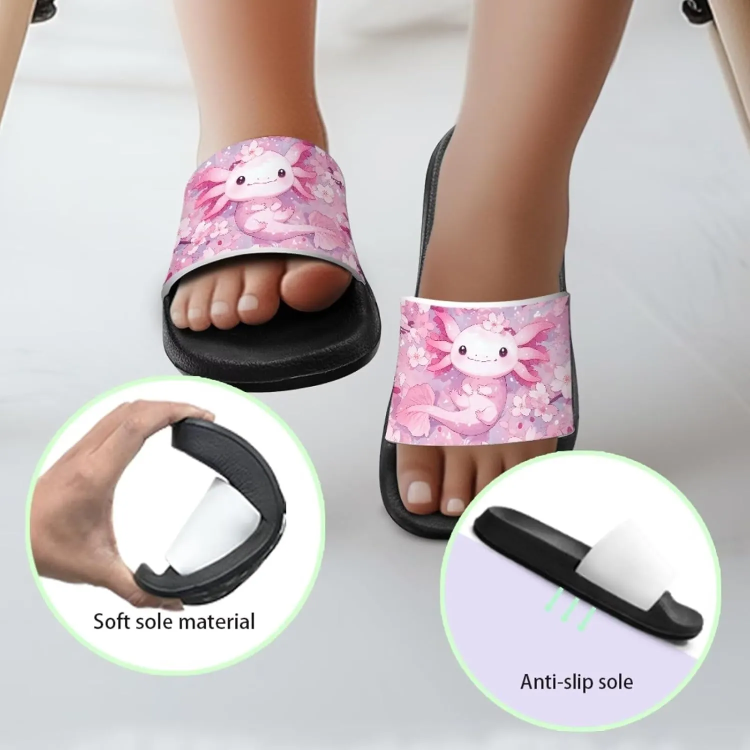 Girls Slides Cute Animal Pool Slides for Kids Summer Beach Shower Slide Sandals