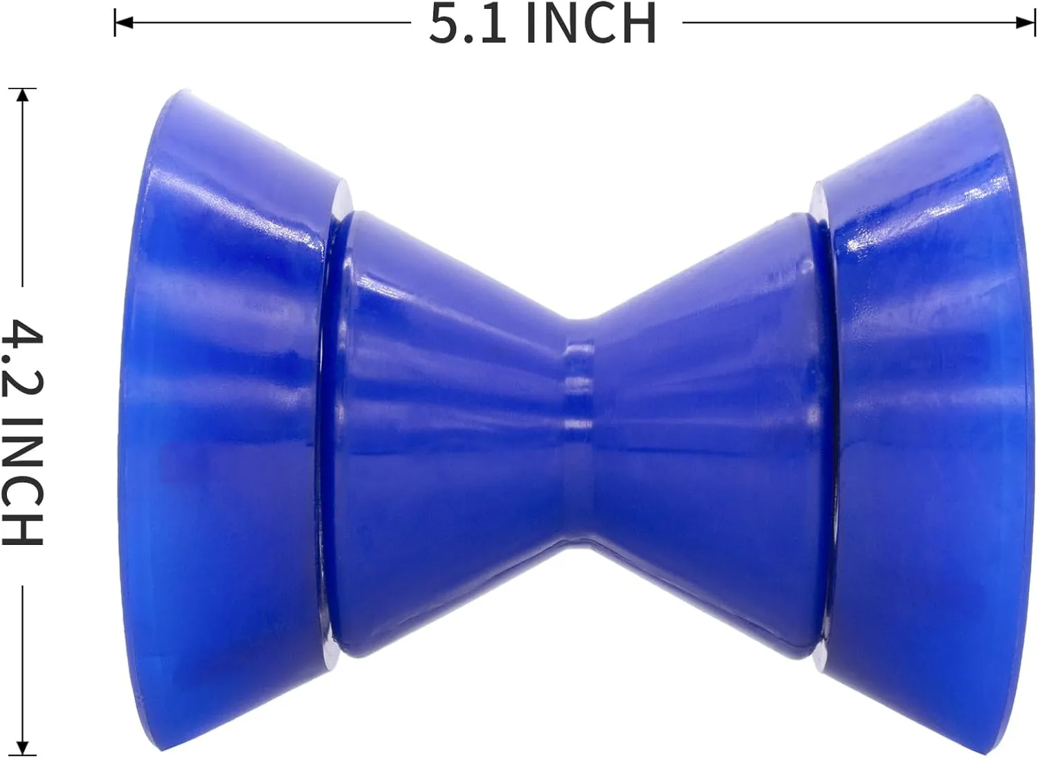 GlückMarine 5" X 3" & 7" X 4" Boat Trailer Roller Assembly with 1/2 Inch Shaft Bow Stop