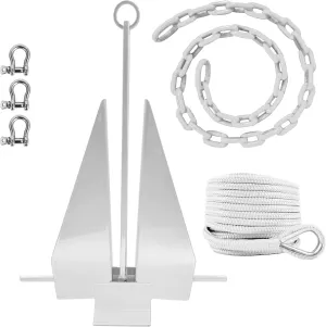 Greenfield Complete Fluke Anchor Kit – American-Made, Includes Chain, 100ft Rope & Shackles | Sizes for Boats up to 16' & 24'