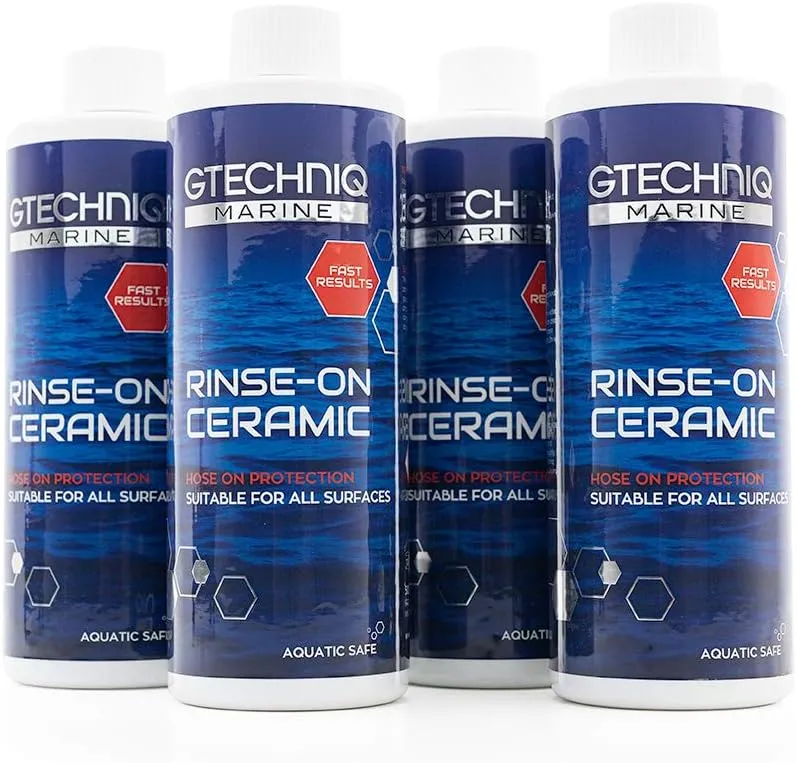 Gtechniq Rinse-on Ceramic - Marine Ceramic Sealant for Boats, Yachts & Jet Skis - Hose-On, Rinse-Off Spray - UV Protection, Repels Water & Dirt