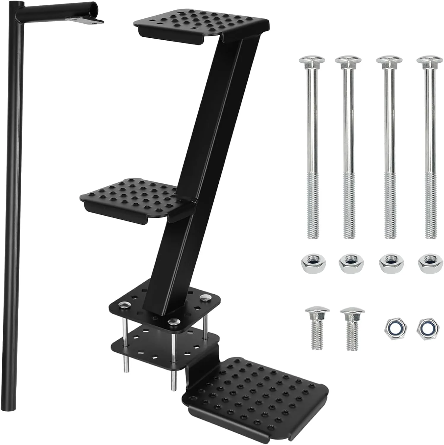 Heavy Duty Boat Trailer Steps with Safety Handle,3 Boat Steps with Non-Slip Surface, Boat Trailer Steps for The Tongue,450 Lb Load Bearing Capacity