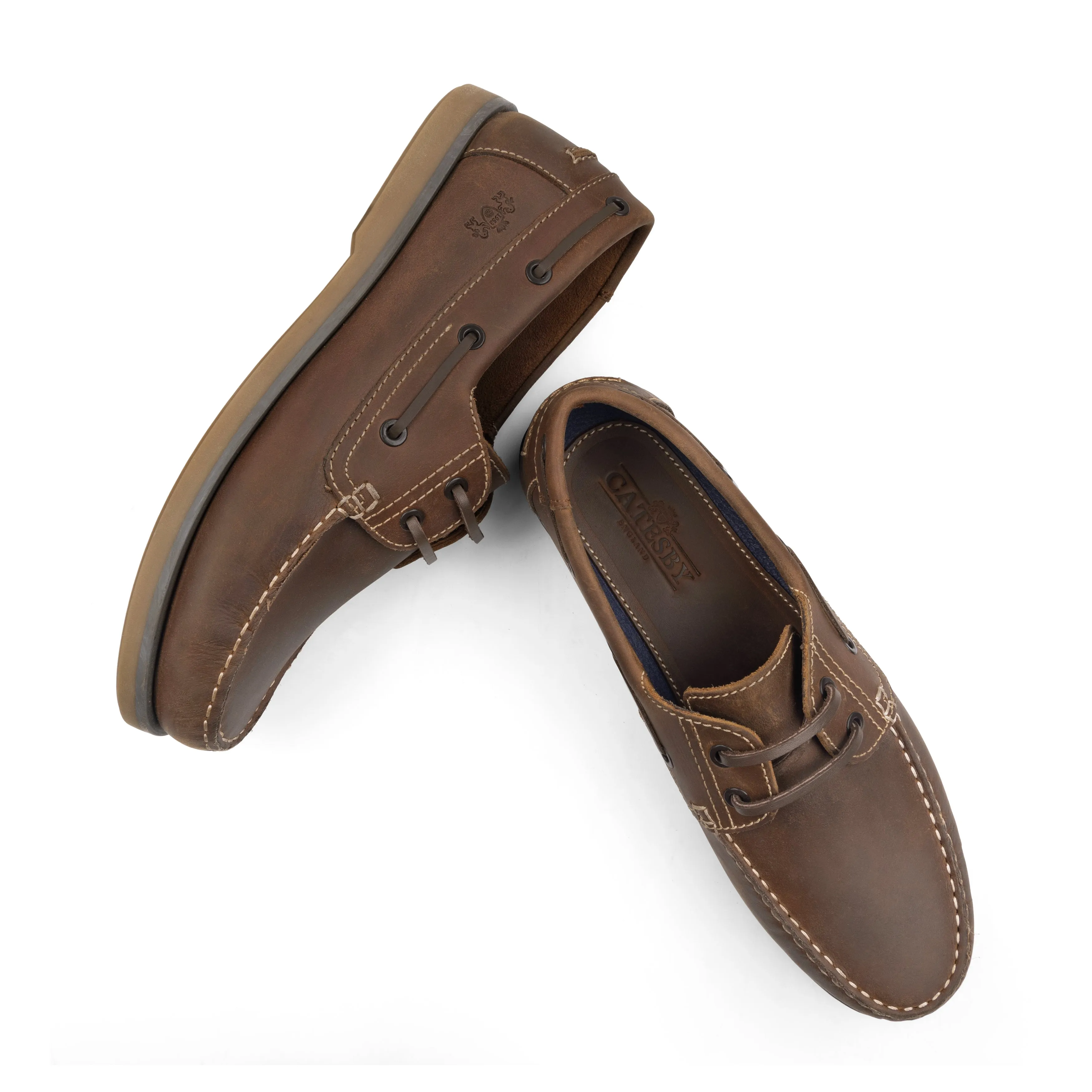 Hector Men's Moccasin Boat Shoes - TAN