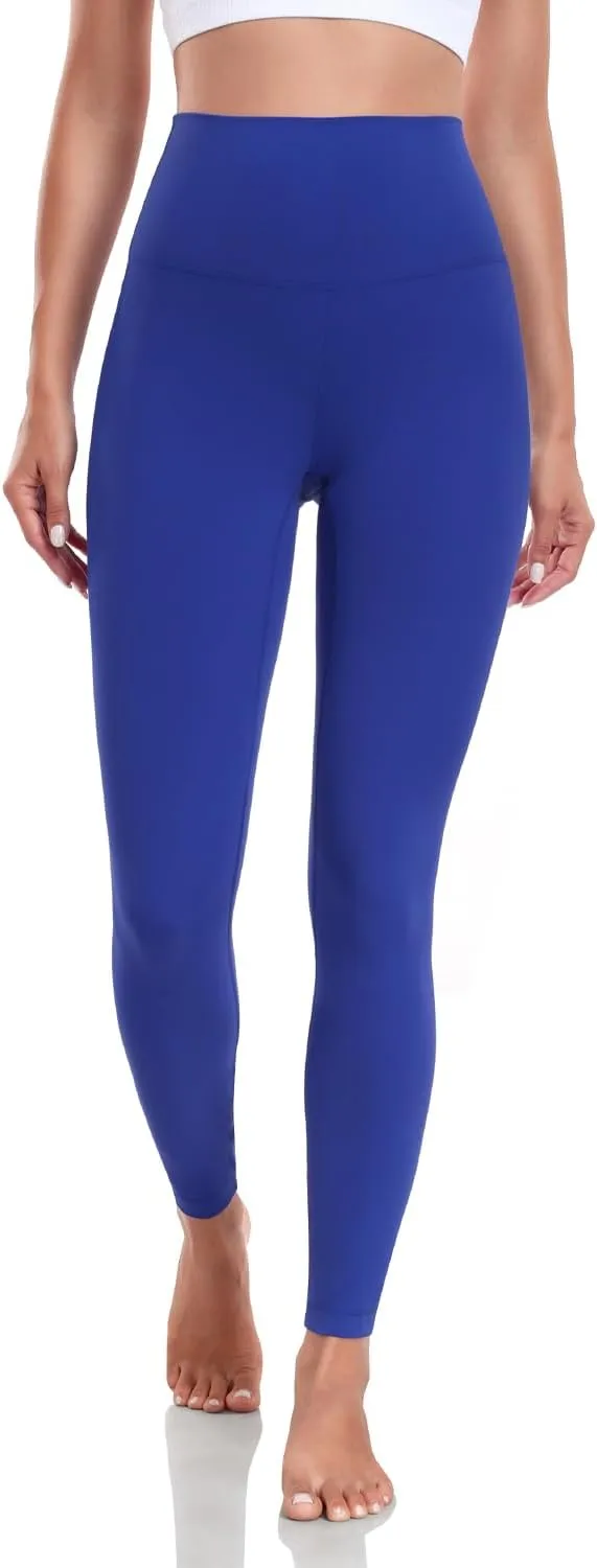 HeyNuts Pure&Plain Workout Pro/Yoga Pro 7/8 Athletic Leggings for Women, High Waisted Compression Tummy Control Pants 25''