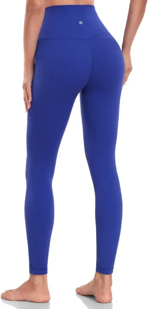 HeyNuts Pure&Plain Workout Pro/Yoga Pro 7/8 Athletic Leggings for Women, High Waisted Compression Tummy Control Pants 25''