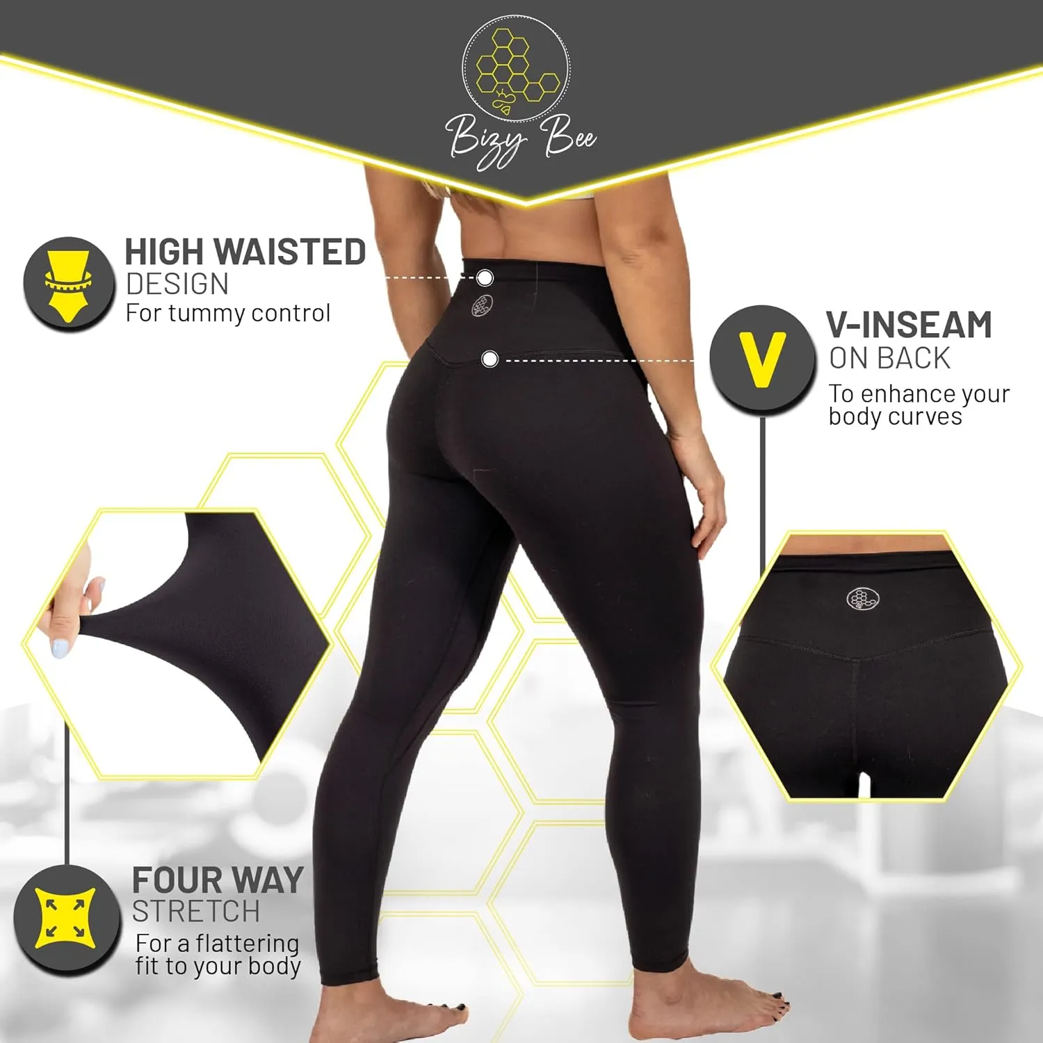 High Waisted Workout Leggings for Women - Soft Slimming Women's Leggings for Sports, Yoga, Running and Everyday Wear