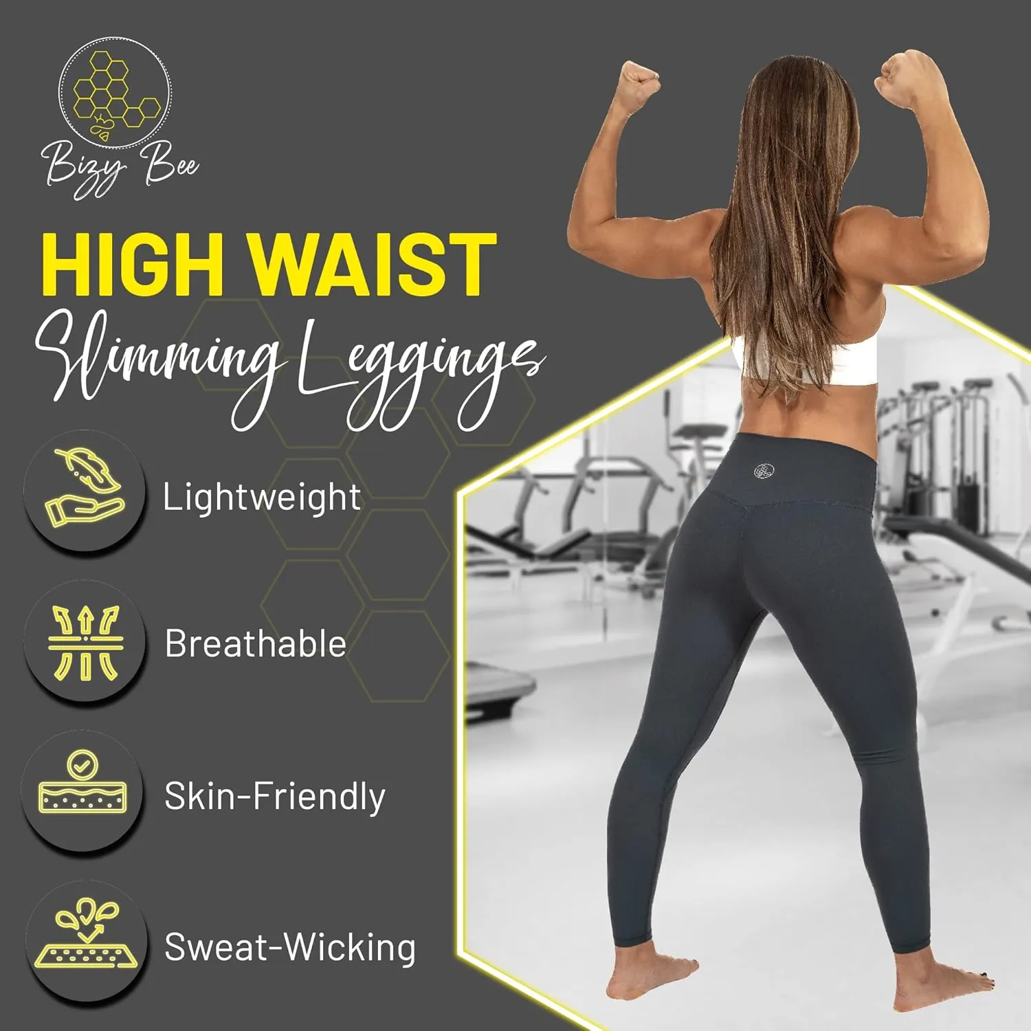 High Waisted Workout Leggings for Women - Soft Slimming Women's Leggings for Sports, Yoga, Running and Everyday Wear