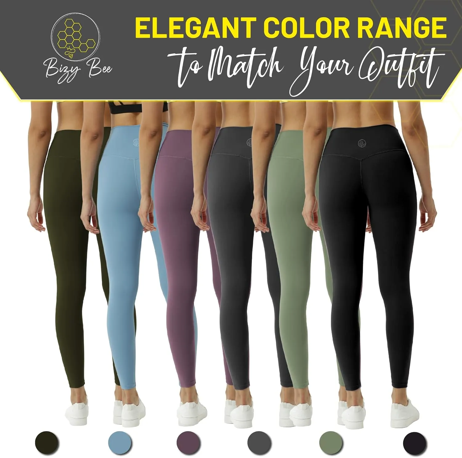 High Waisted Workout Leggings for Women - Soft Slimming Women's Leggings for Sports, Yoga, Running and Everyday Wear