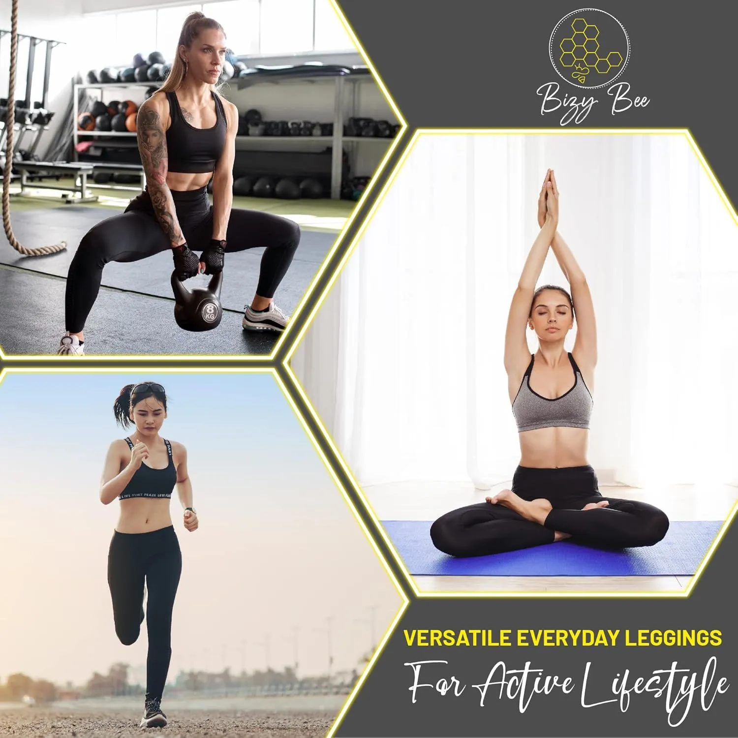 High Waisted Workout Leggings for Women - Soft Slimming Women's Leggings for Sports, Yoga, Running and Everyday Wear