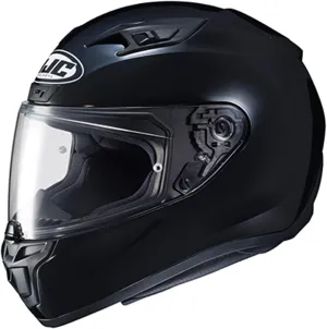 HJC i10 Solid Natural Motorcycle Helmet, DOT Approved (Black, Medium)