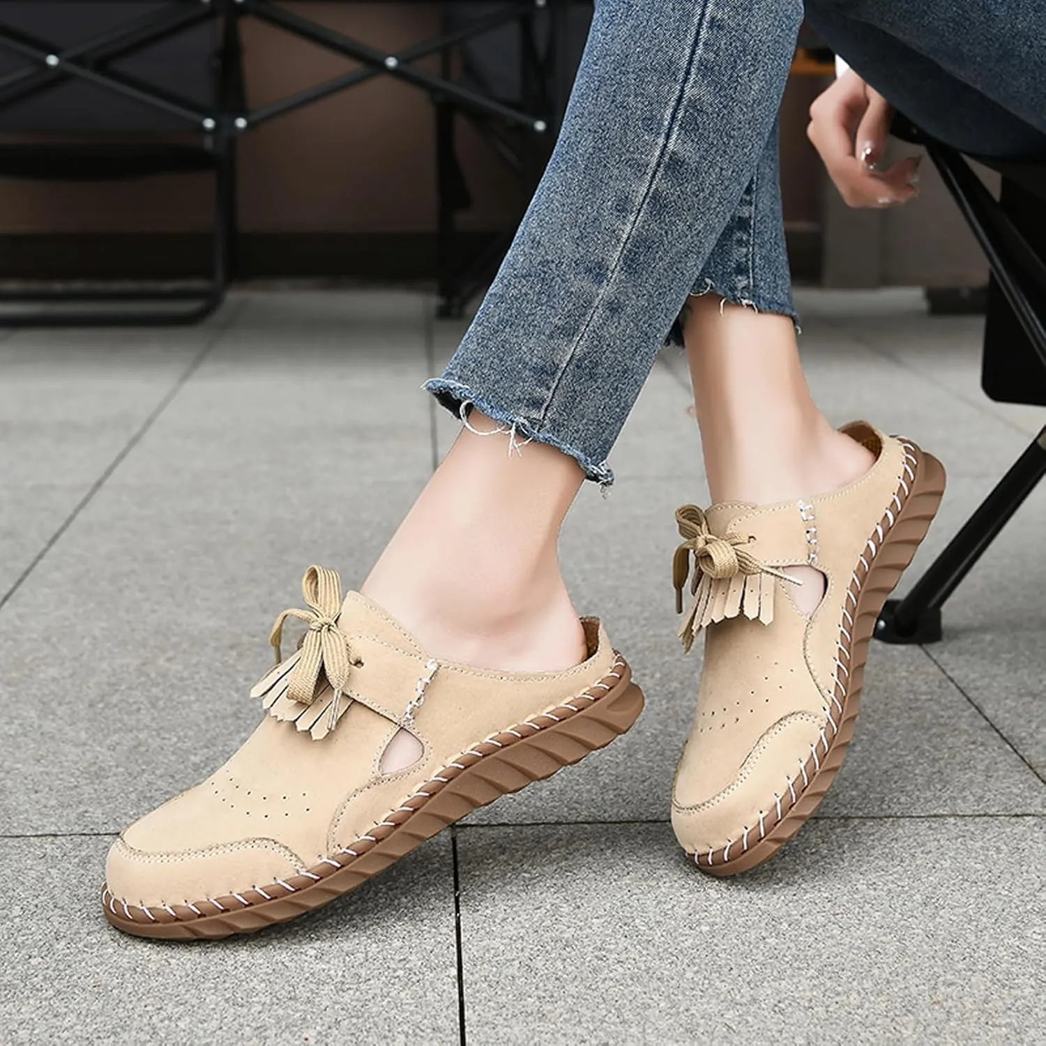 Honeystore Women's Slip-on Loafers Casual Flats All-Season Shoes