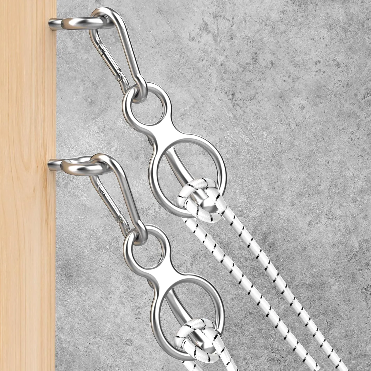 Horse Tie Ring, Horse tack and Supplies, Safe Horse Accessories,Horse Training Equipment with Eye Bolt,Quick snap,Humane Way Tie Ring,Prevent Horses from Pulling Back (‎2 Count (Pack of 2))