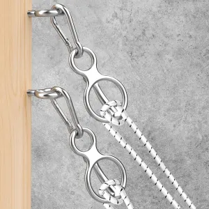 Horse Tie Ring, Horse tack and Supplies, Safe Horse Accessories,Horse Training Equipment with Eye Bolt,Quick snap,Humane Way Tie Ring,Prevent Horses from Pulling Back (‎2 Count (Pack of 2))