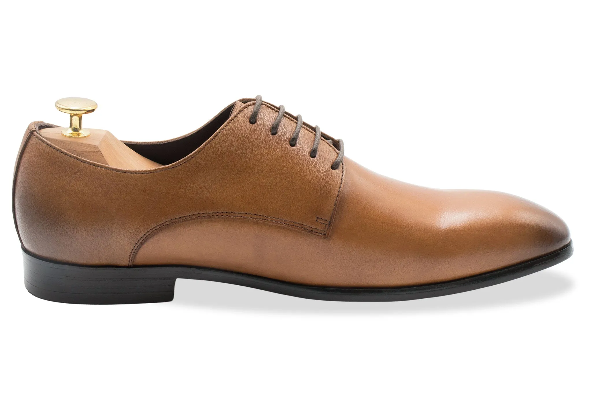 Ibarreta Blake Stitch Chestnut Derby - Leather Outsole Size 39
