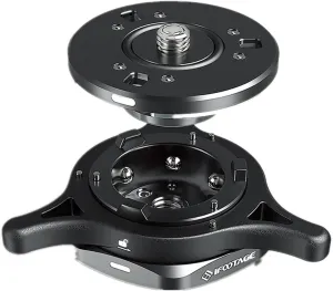 IFOOTAGE Seastar Q1S, Quick Release Plate, Quick Setup Kit with 1/4" 3/8" Screw,Compatible with SLR, Video Camera, Ball Head, Tripod, Monopod