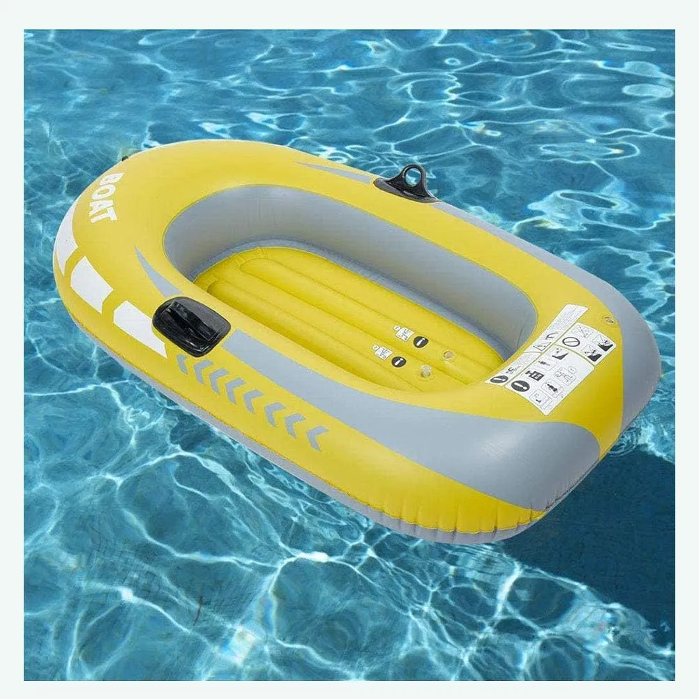 Inflatable Boat for Pool Inflatable Rafts PVC Inflatable Kayak 2 Person Rowing Air Boat for Fishing Drifting Diving Bearing 90KG