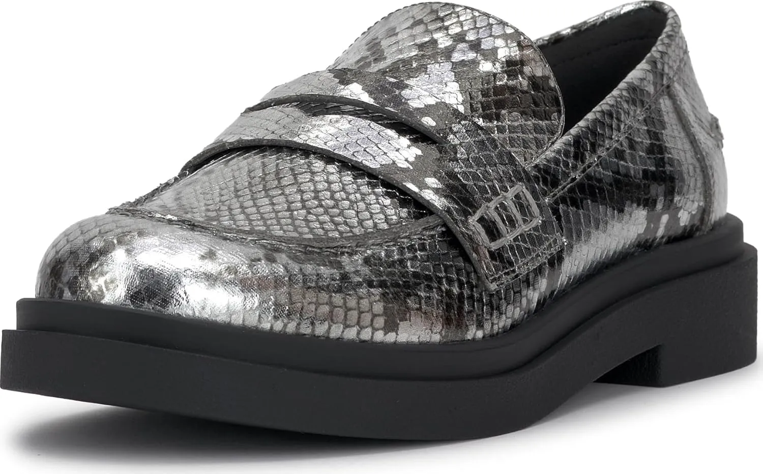 Jessica Simpson Women's Xuris Loafer Flat, Chrome, 10