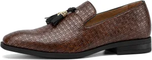 JITAI Men's Lindford Moc Toe Bit Slip-on Penny Loafer Party Shoes
