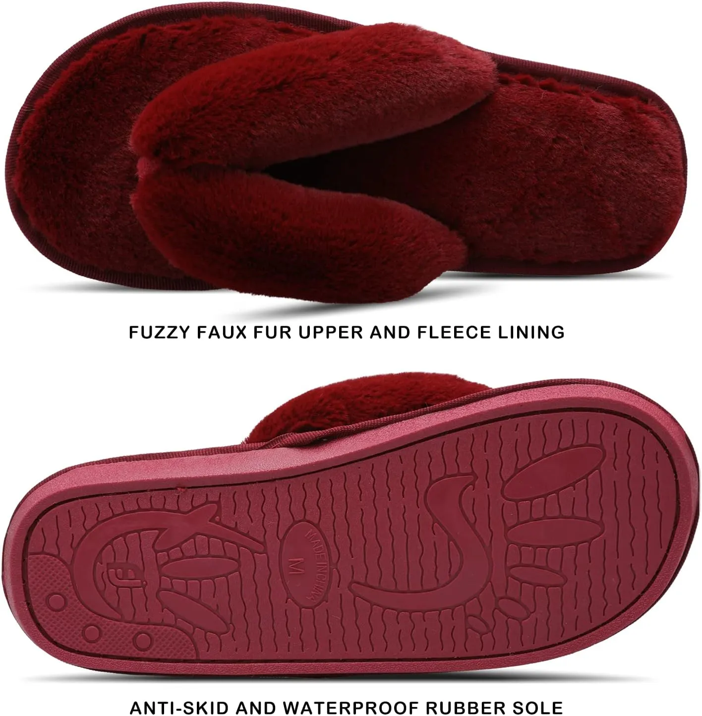 JOINFREE Women's Bedroom Slippers Comfort Four Season Classy Indoor Spa Slide Shoes