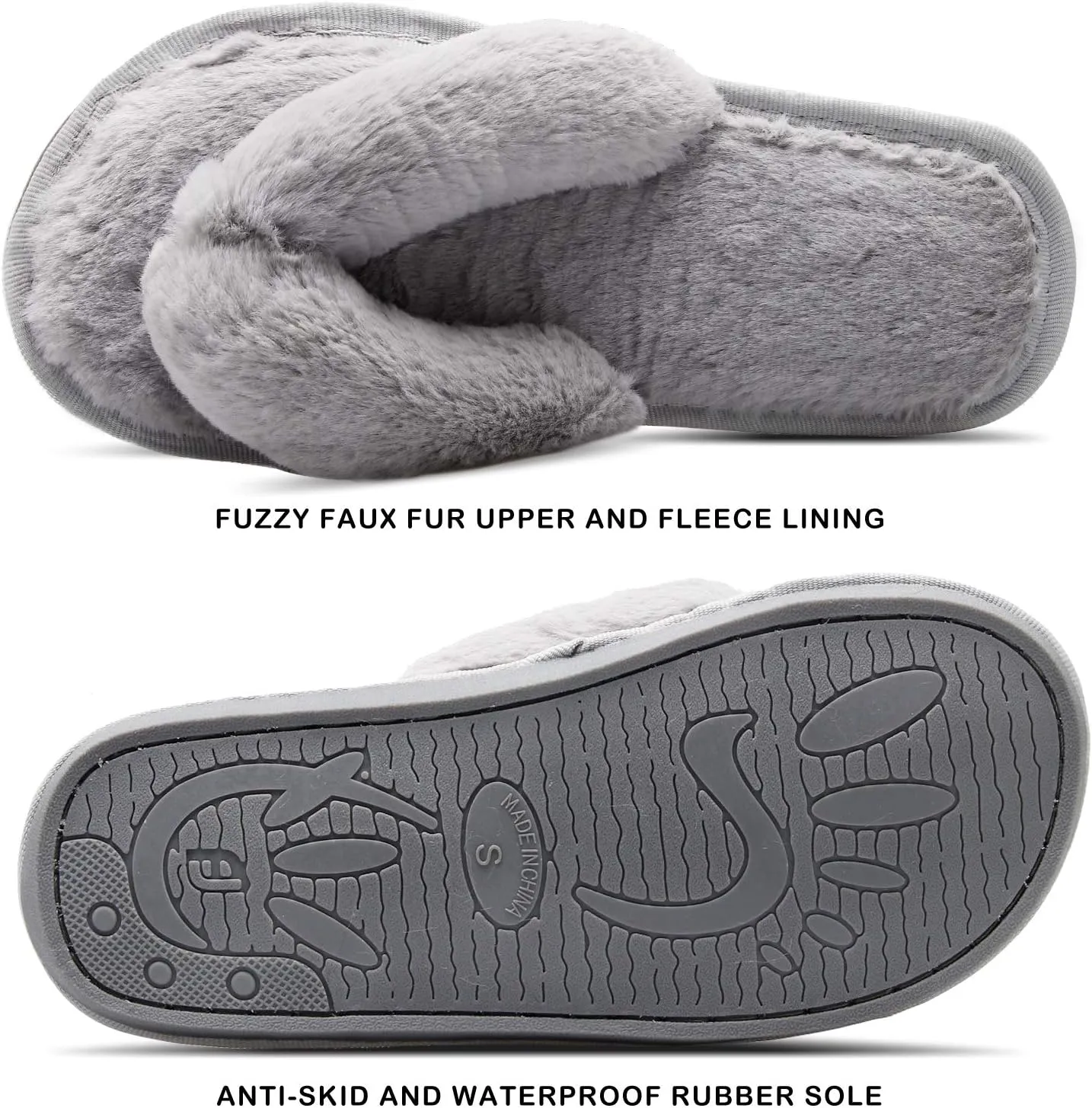 JOINFREE Women's Bedroom Slippers Comfort Four Season Classy Indoor Spa Slide Shoes