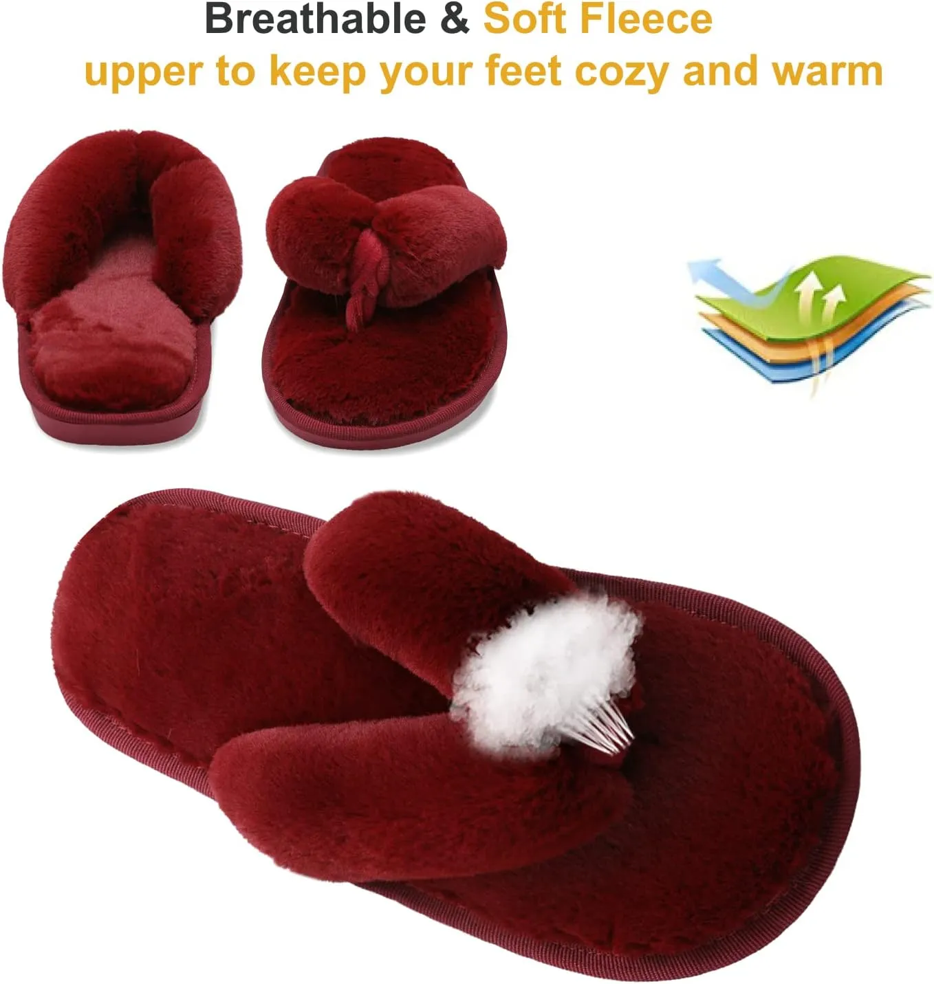JOINFREE Women's Bedroom Slippers Comfort Four Season Classy Indoor Spa Slide Shoes