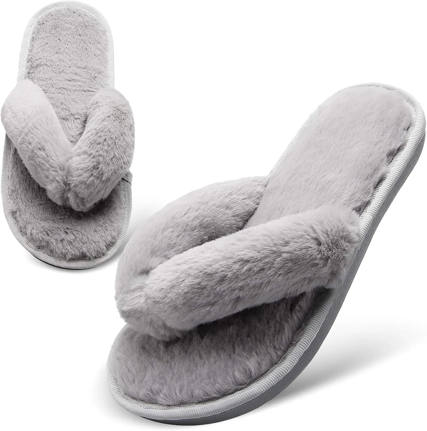 JOINFREE Women's Bedroom Slippers Comfort Four Season Classy Indoor Spa Slide Shoes