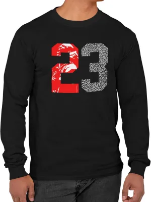 Jordan 23 Long Sleeve Sneaker Shirt 1 2 3 4 5 6 7 8 9 10 11 12 13 Match